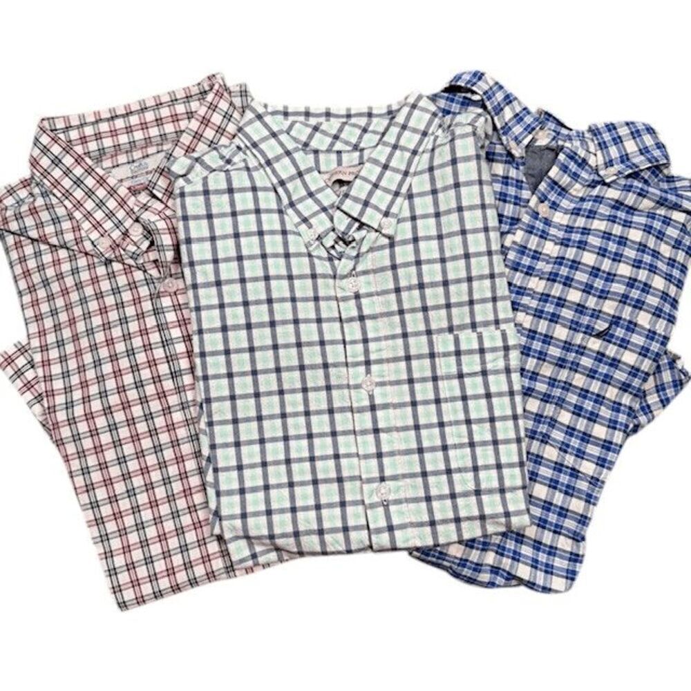 Bundle of 3 Men's Button Up Shirts Southern Proper, Nautica, Croft Size Medium